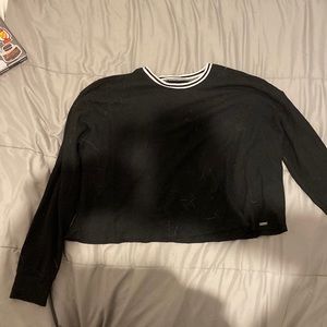 Black cropped long sleeve